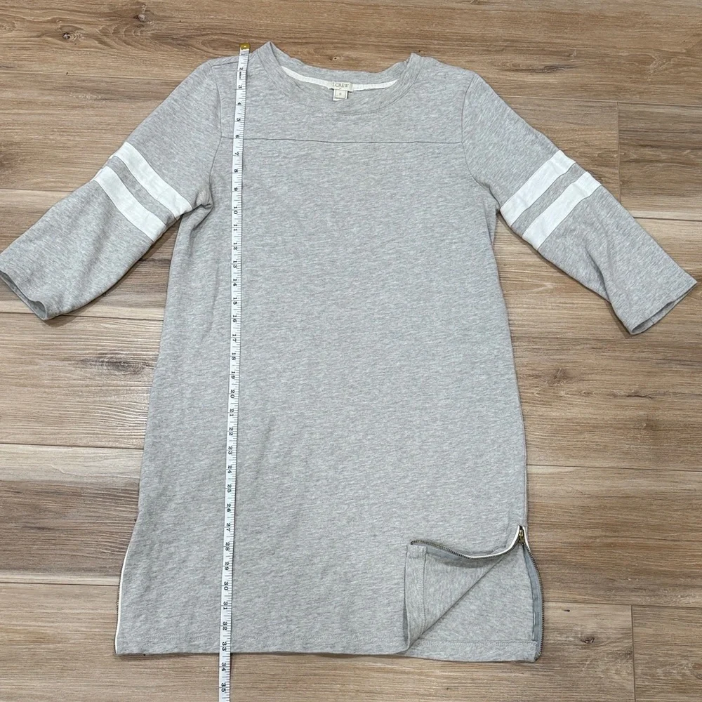 J. Crew Gray Mini Dress with White Stripes - Picture 5 of 7